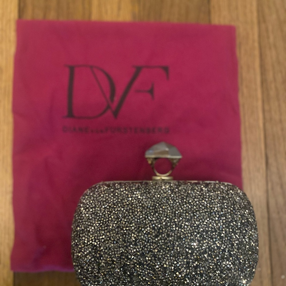 Diane von Furstenberg Black Clutch